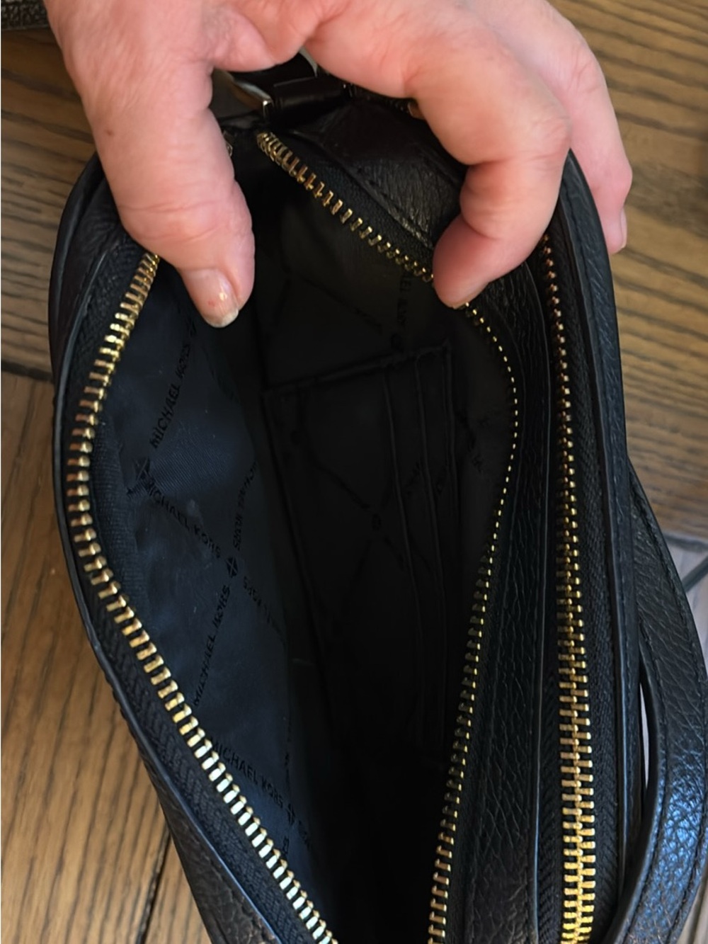 Michael Kors Black Pebbled Leather Crossbody Bag - Picture 2 of 11